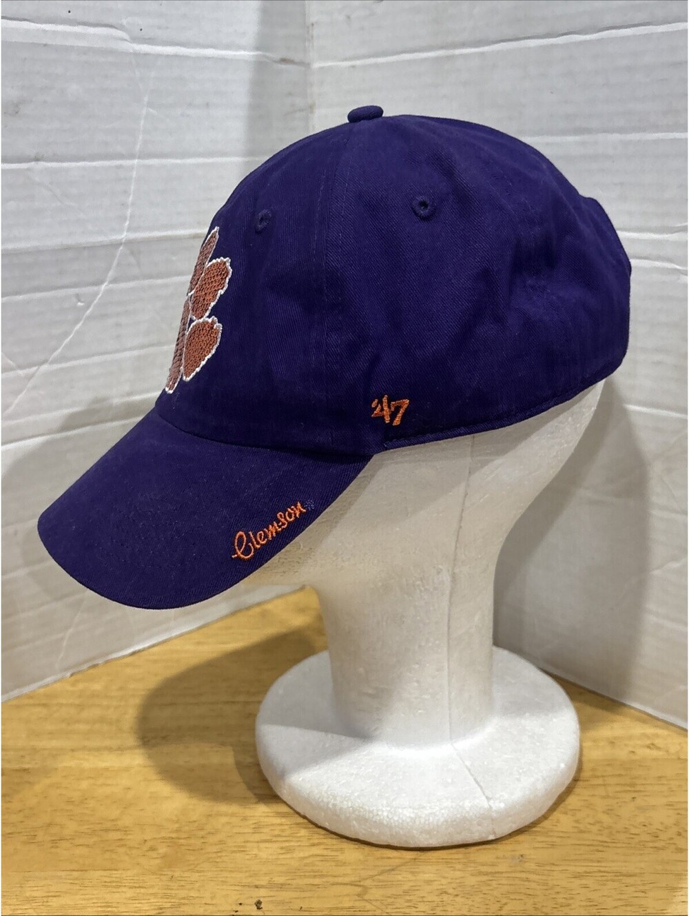 Clemson Tigers College Football NCAA Death Valley Sequin Flashy Baseball Cap - Picture 5 of 13